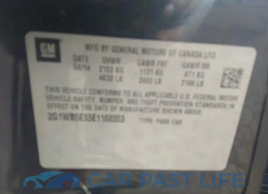2G1WB5E33E1168353# 9