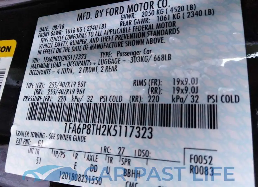 1FA6P8TH2K5117323# 9