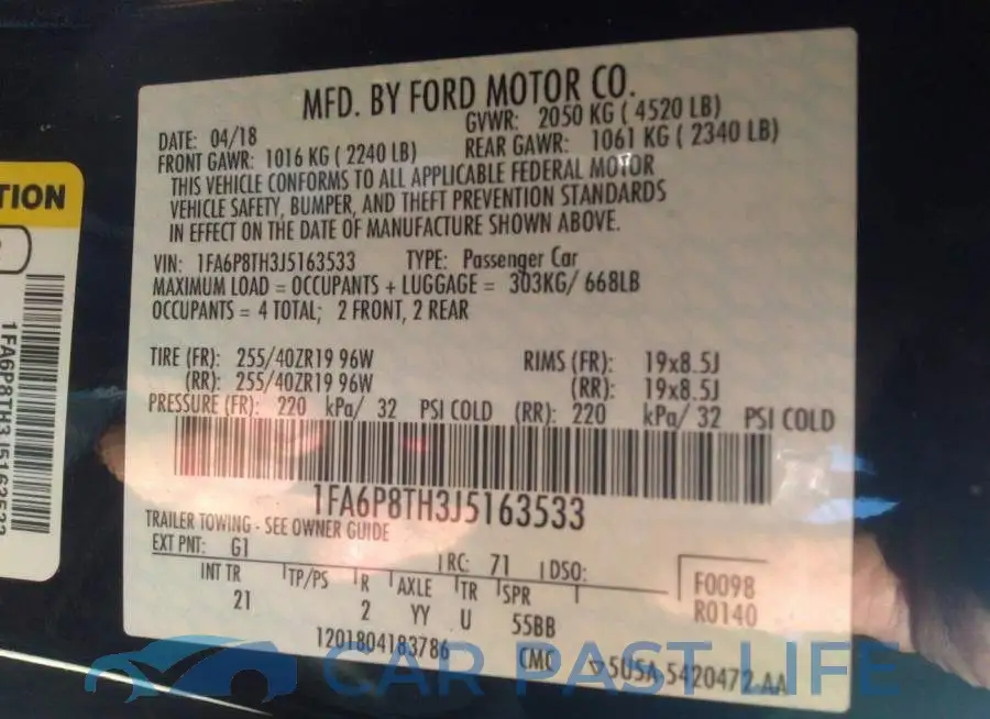 1FA6P8TH3J5163533# 9
