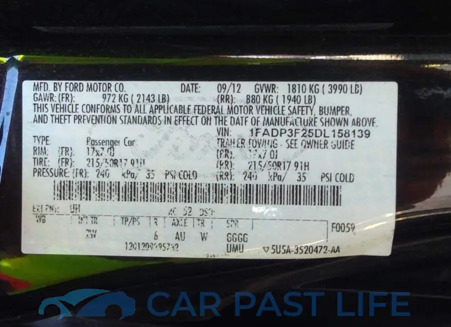 1FADP3F25DL158139# 9