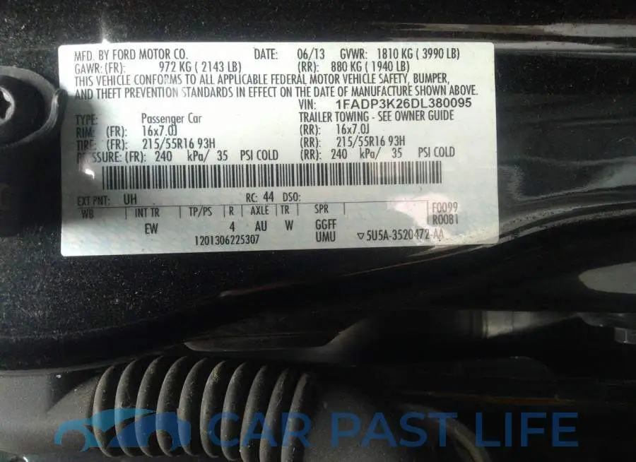 1FADP3K26DL380095# 9