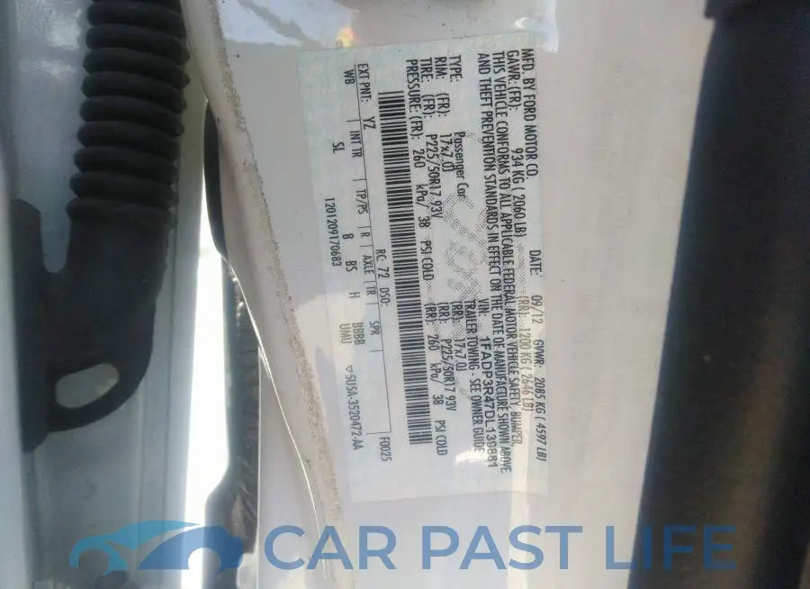 1FADP3R47DL139881# 9