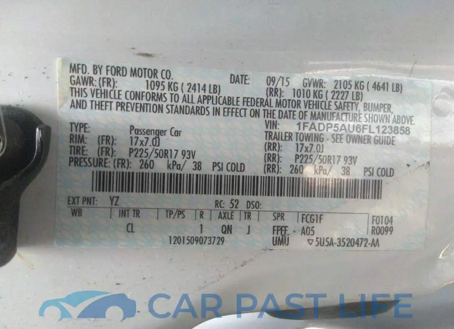 1FADP5AU6FL123858# 9