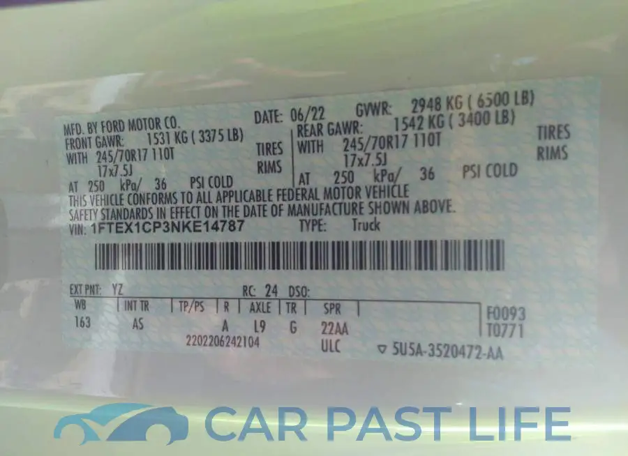1FTEX1CP3NKE14787# 9