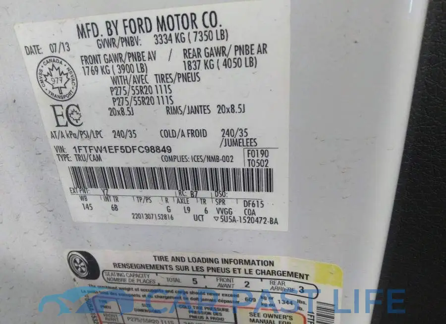 1FTFW1EF5DFC98849# 9