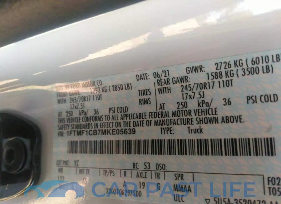 1FTMF1CB7MKE05639# 9