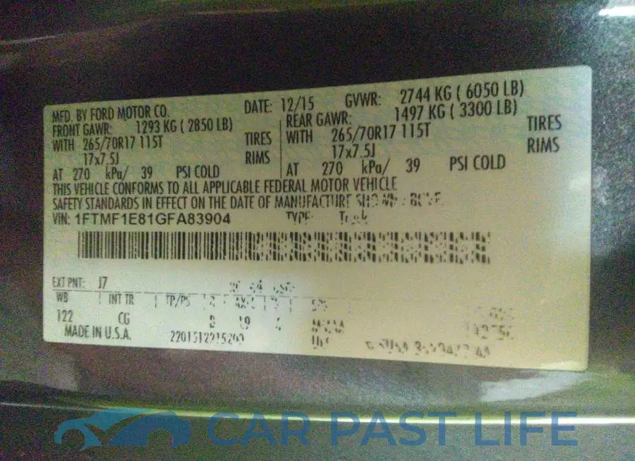 1FTMF1E81GFA83904# 9