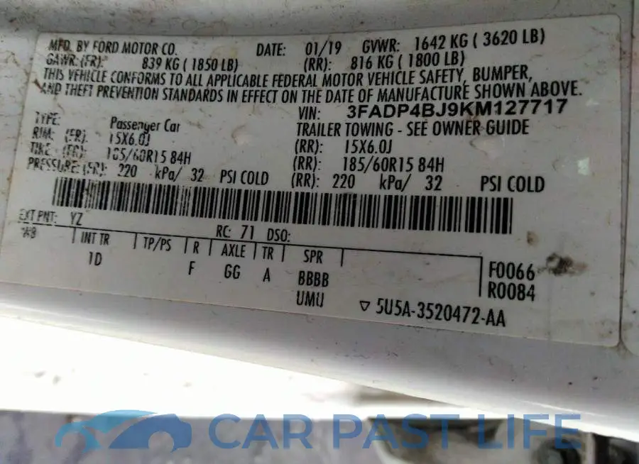 3FADP4BJ9KM127717# 9
