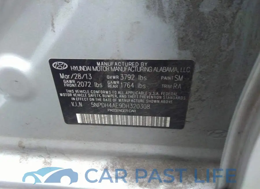 5NPDH4AE9DH320308# 9