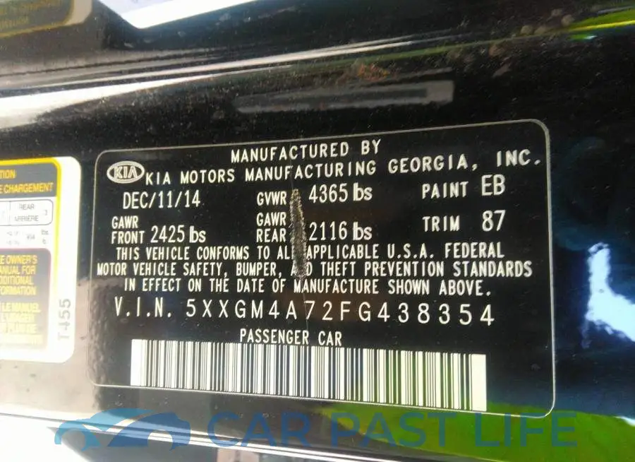 5XXGM4A72FG438354# 9