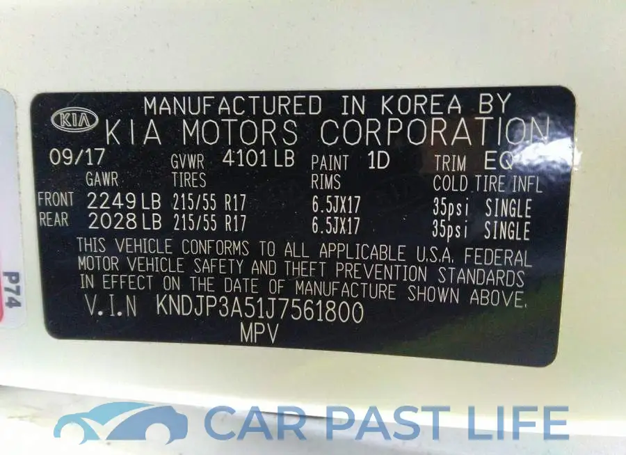 KNDJP3A51J7561800# 9