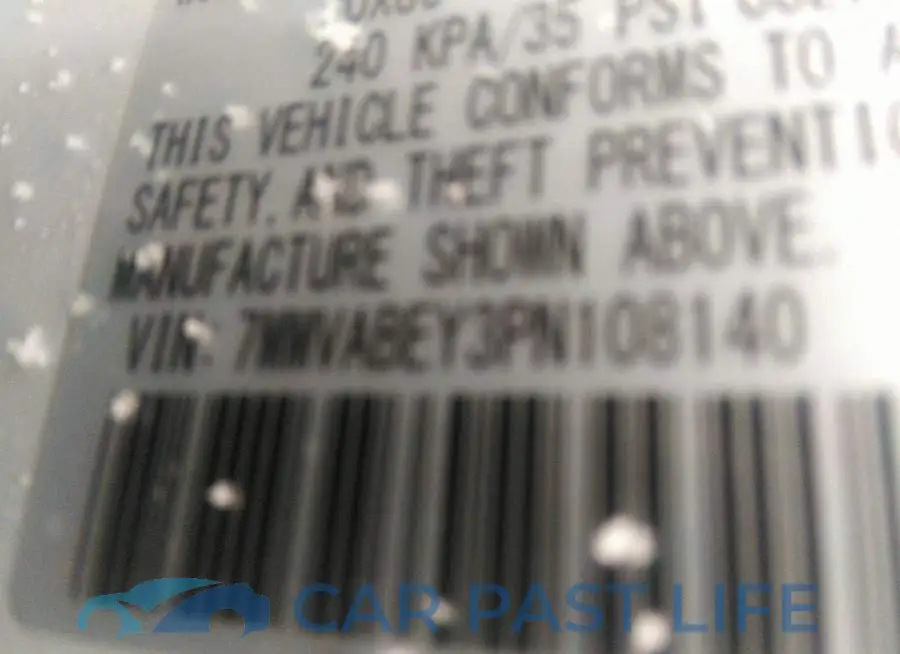 7MMVABEY3PN108140# 9