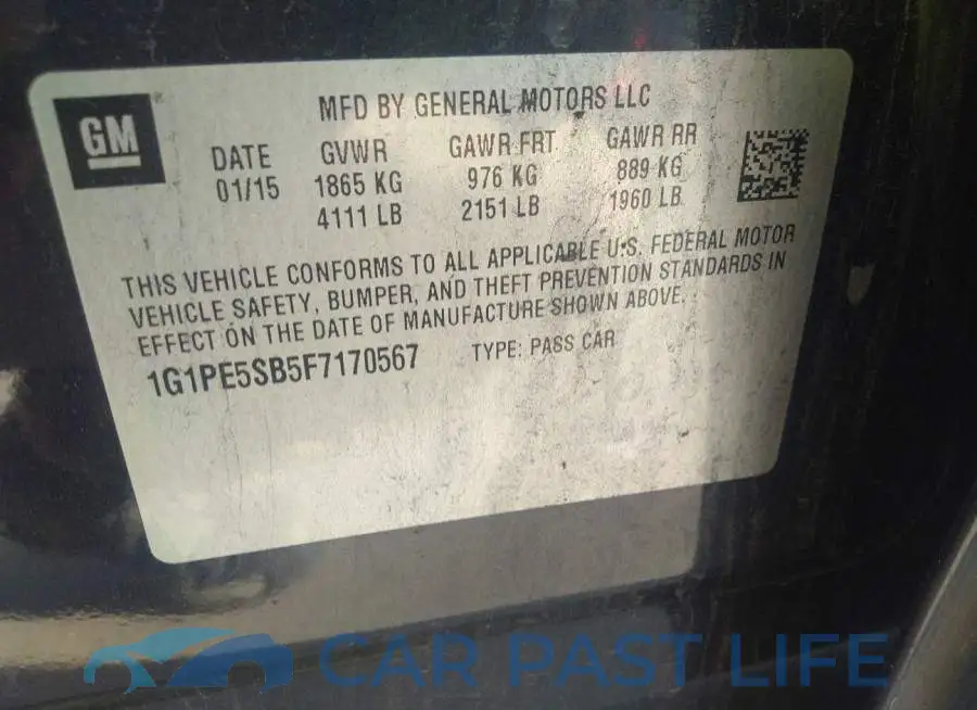 1G1PE5SB5F7170567# 9
