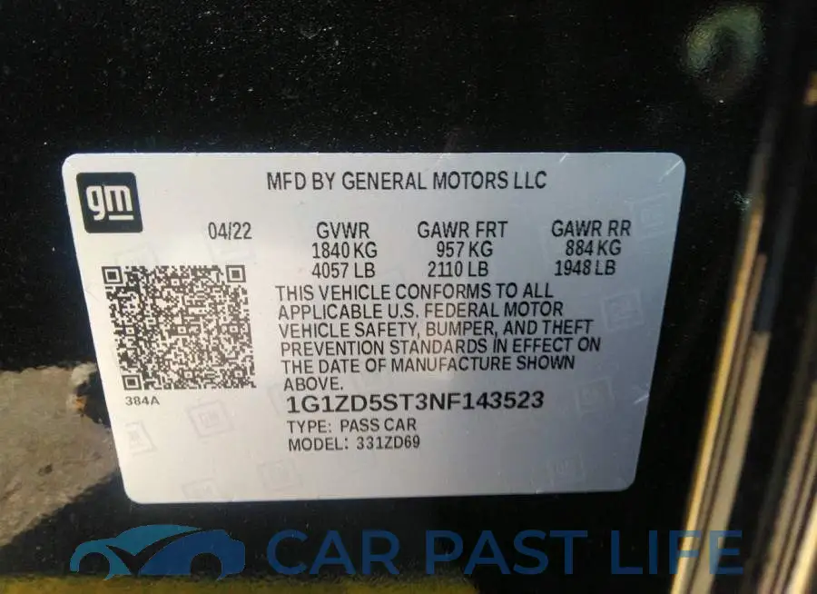 1G1ZD5ST3NF143523# 9