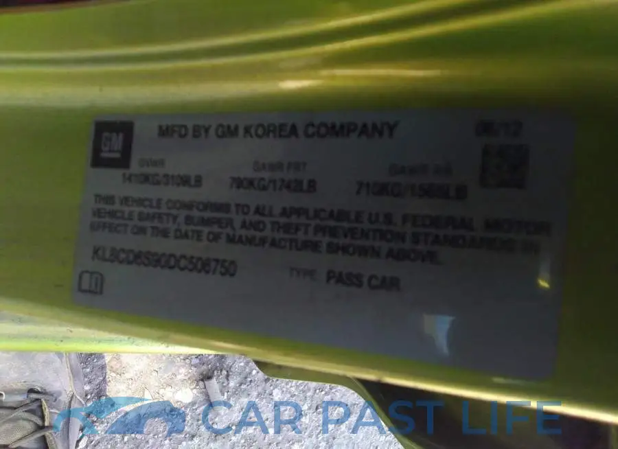 KL8CD6S90DC506750# 9