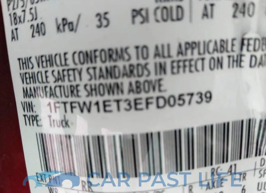 1FTFW1ET3EFD05739# 9