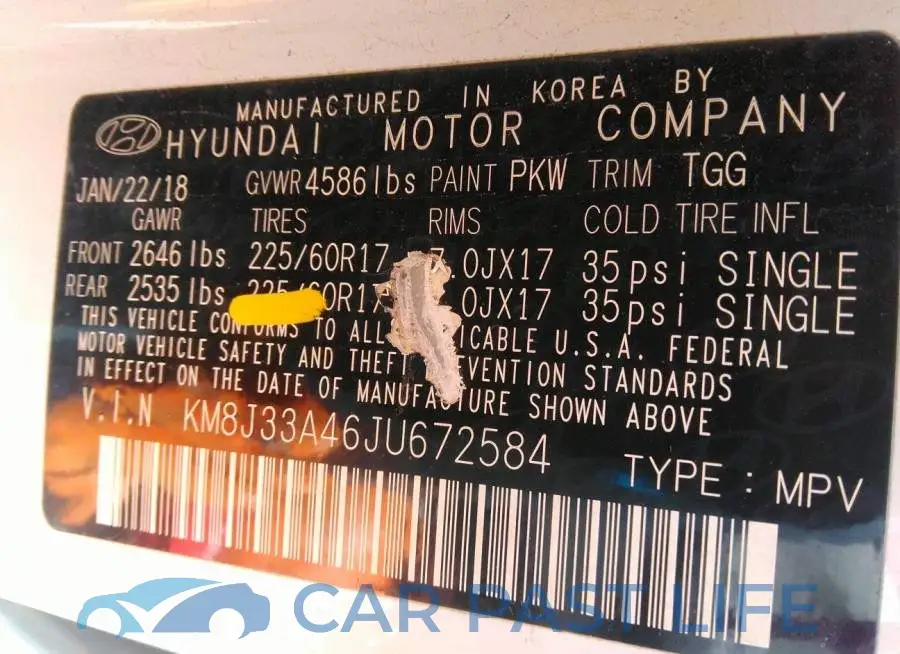 KM8J33A46JU672584# 9