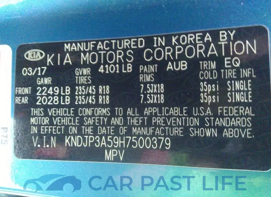 KNDJP3A59H7500379# 9