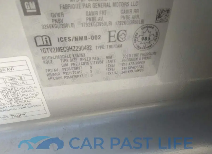 1GTV2MEC9HZ290482# 9