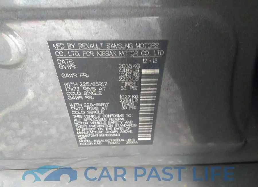 KNMAT2MT9GP633643# 9