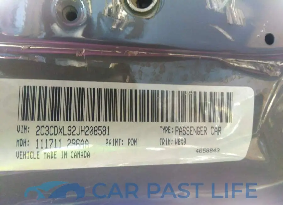 2C3CDXL92JH208581# 9