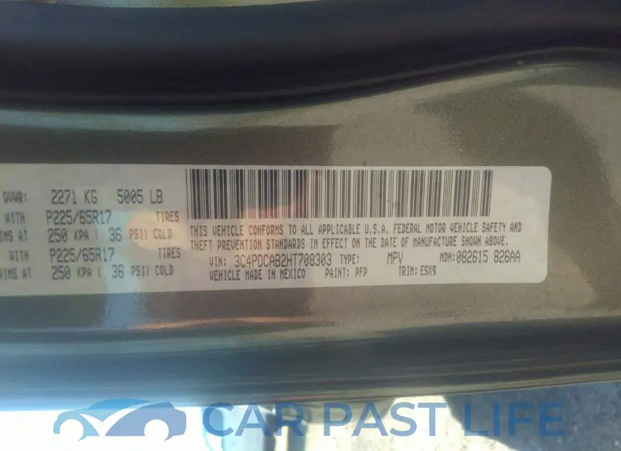 3C4PDCAB2HT708303# 9