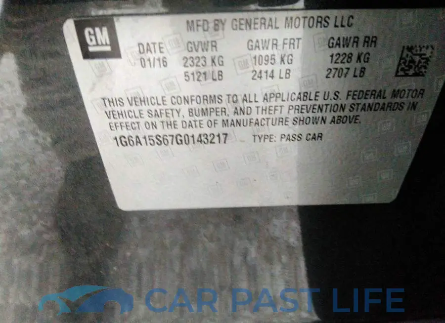 1G6A15S67G0143217# 9