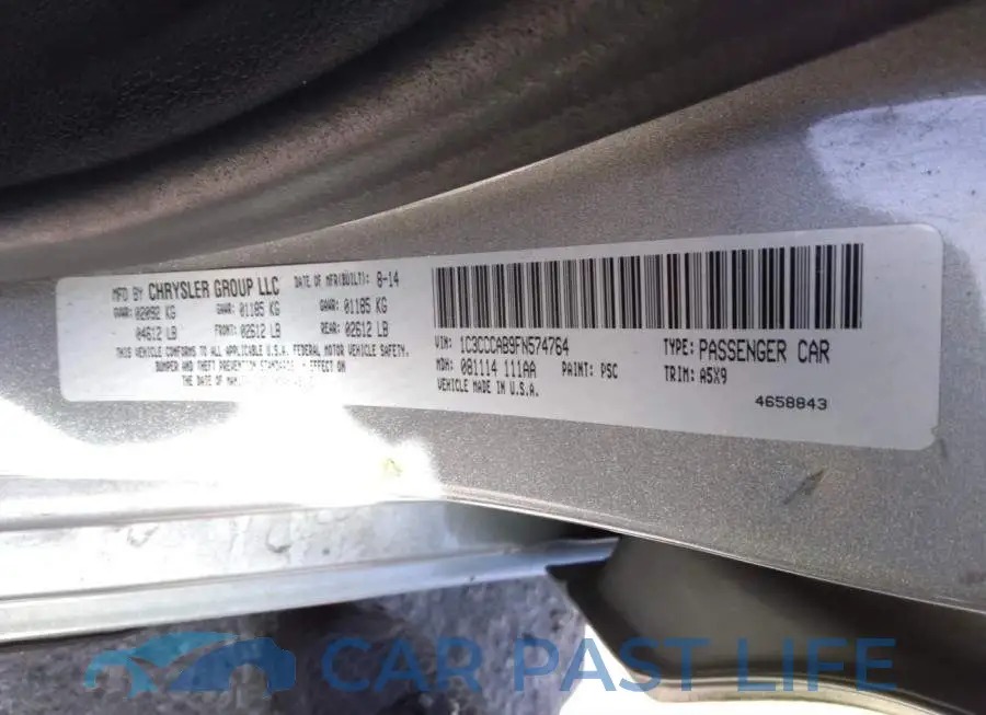 1C3CCCAB9FN574764# 9