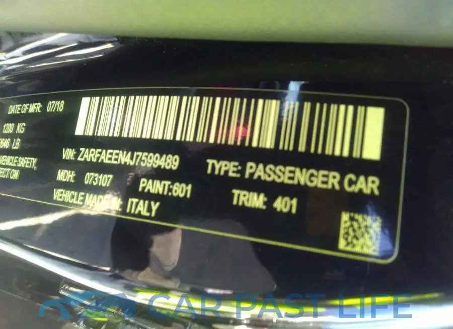 ZARFAEEN4J7599489# 9