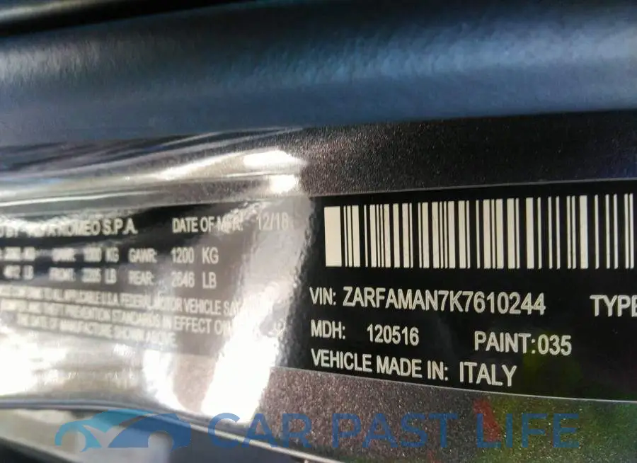 ZARFAMAN7K7610244# 9