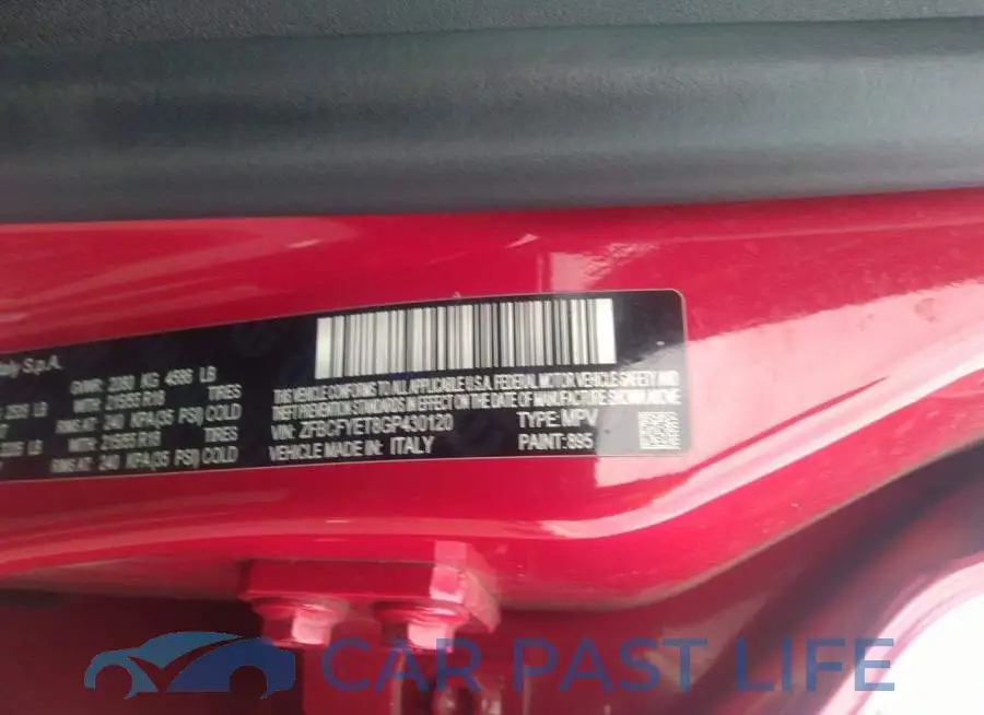 ZFBCFYET8GP430120# 9
