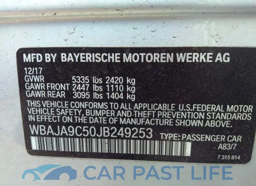 WBAJA9C50JB249253# 9