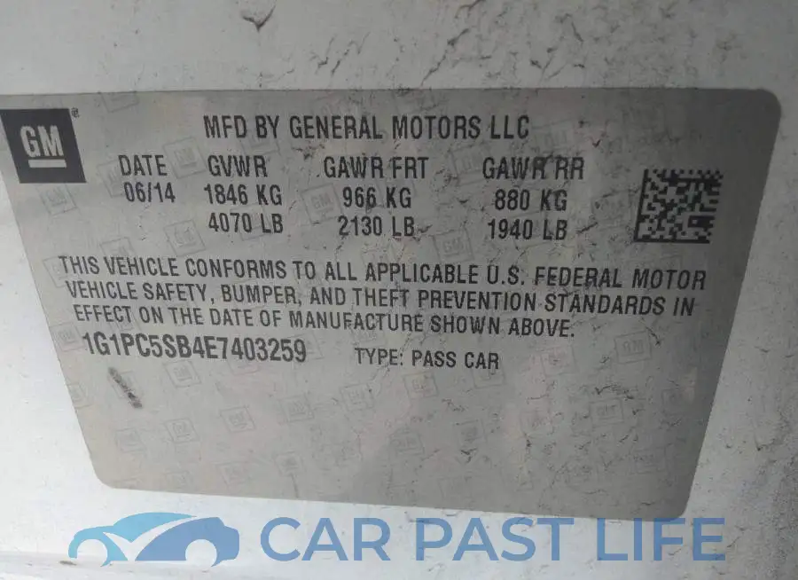 1G1PC5SB4E7403259# 9