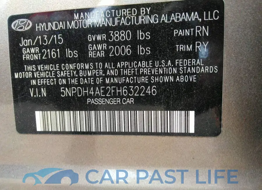 5NPDH4AE2FH632246# 9