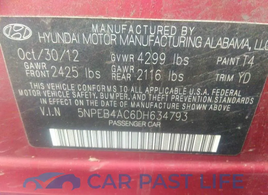 5NPEB4AC6DH634793# 9
