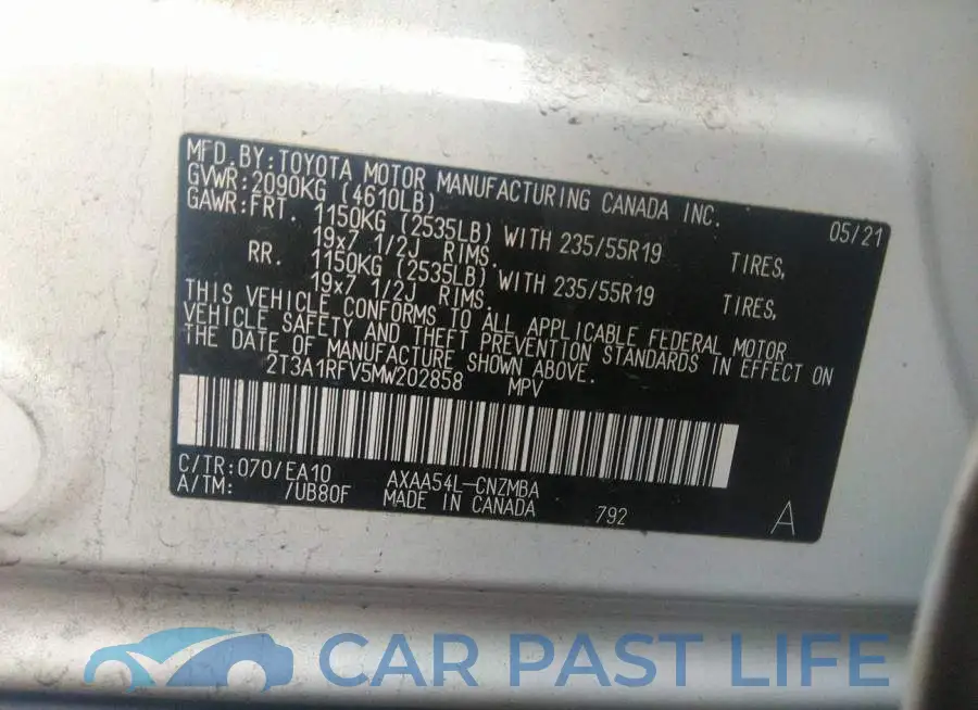2T3A1RFV5MW202858# 9