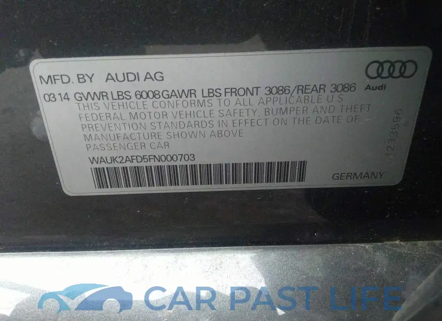 WAUK2AFD5FN000703# 9
