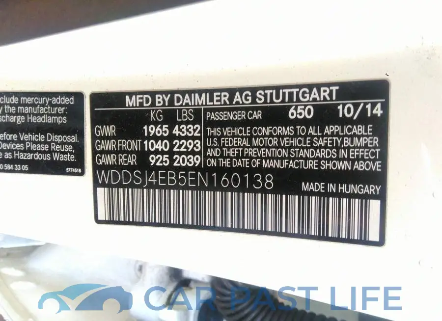 WDDSJ4EB5EN160138# 9