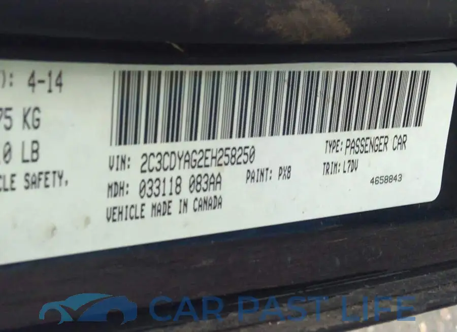 2C3CDYAG2EH258250# 9