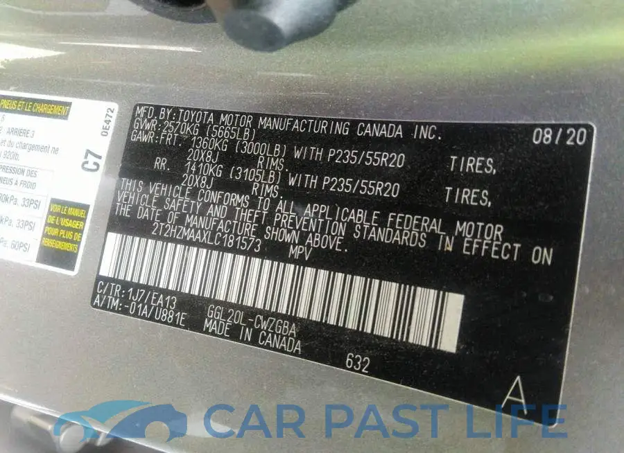 2T2HZMAAXLC181573# 9