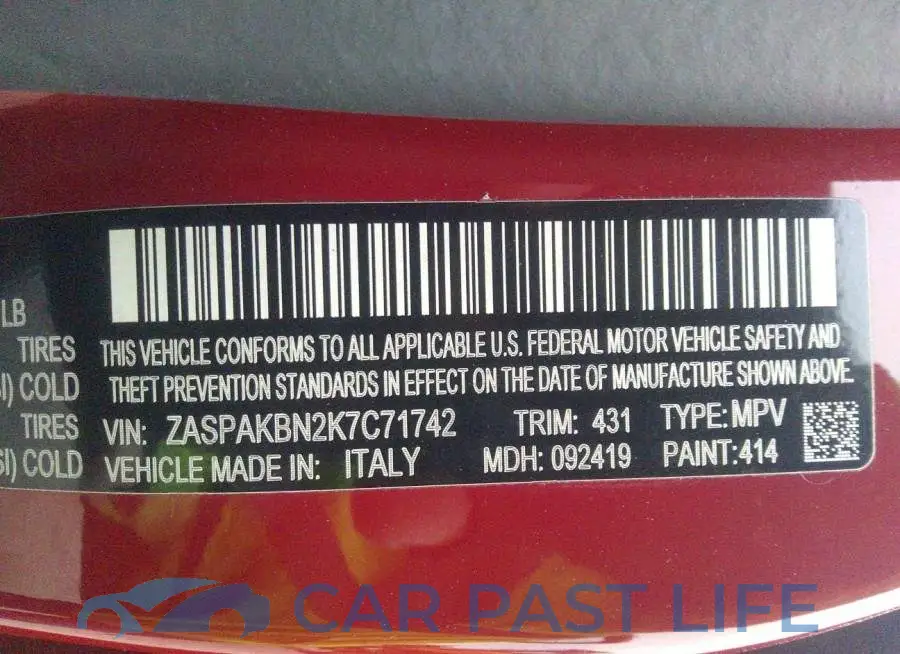 ZASPAKBN2K7C71742# 9