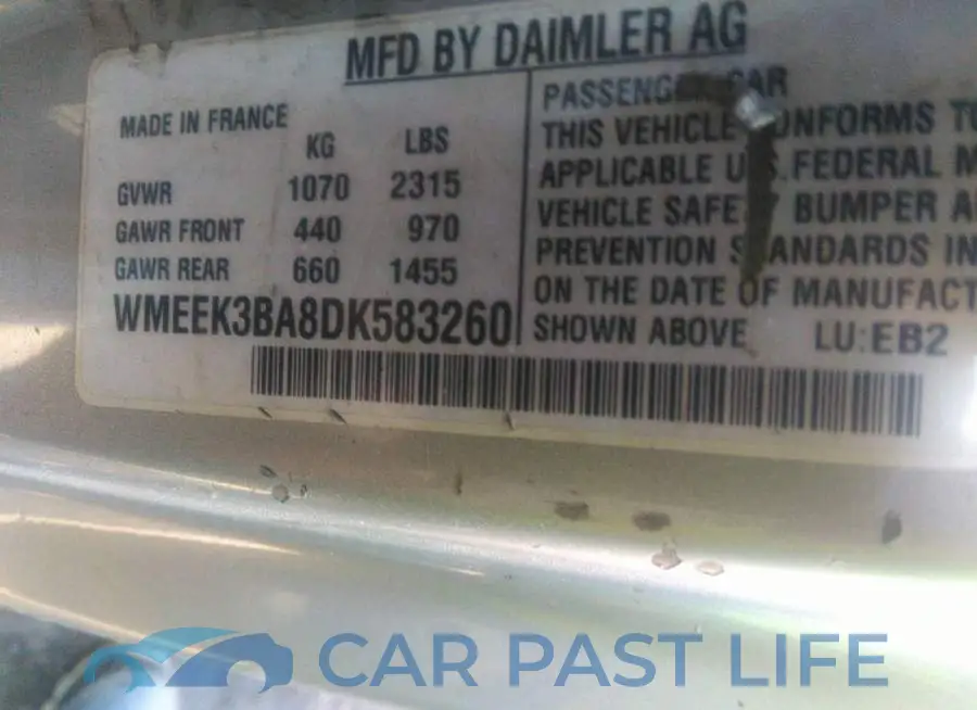 WMEEK3BA8DK583260# 9