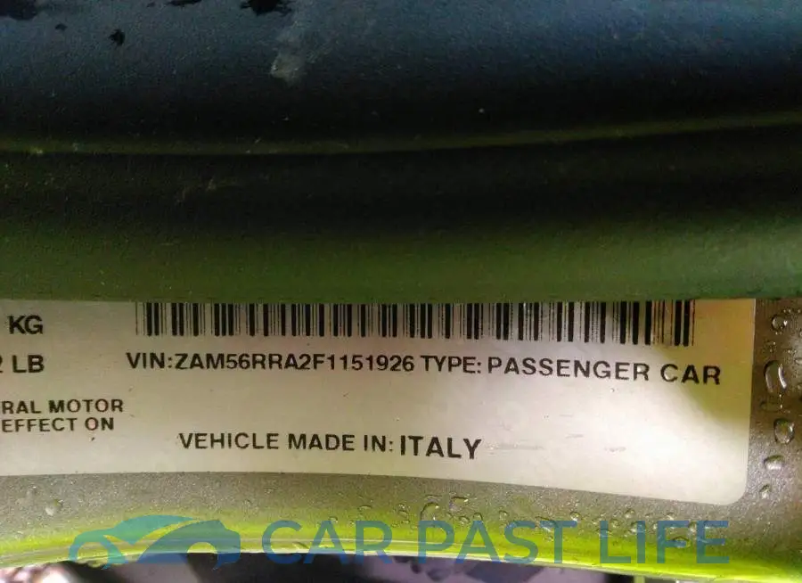 ZAM56RRA2F1151926# 9