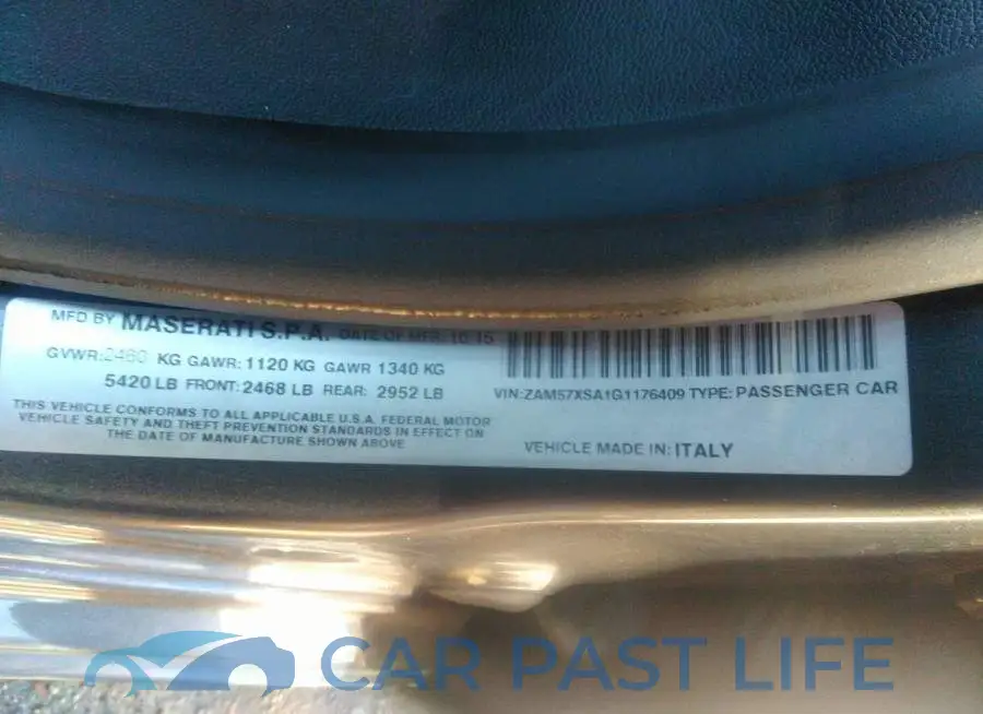 ZAM57XSA1G1176409# 9