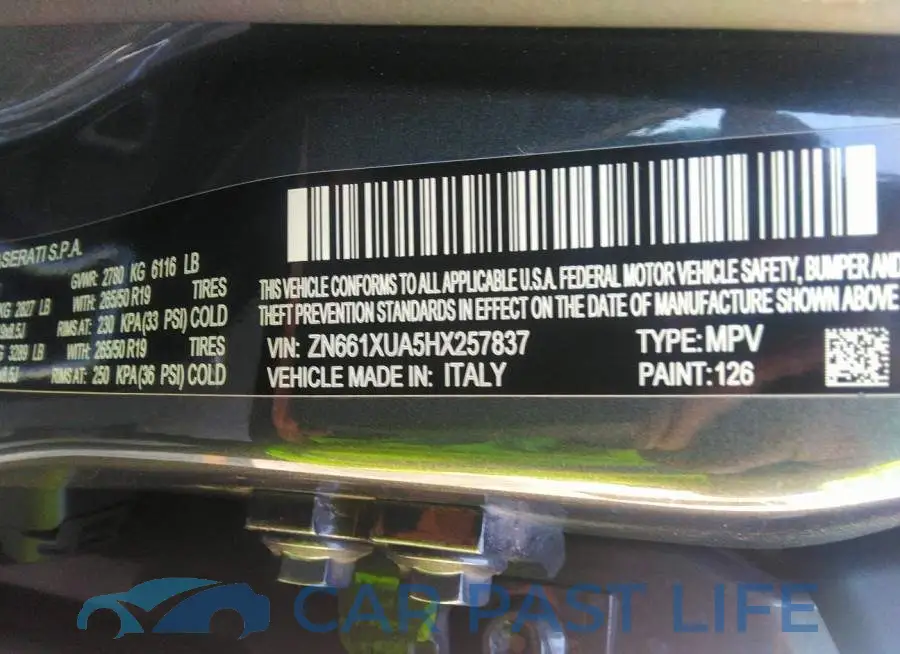 ZN661XUA5HX257837# 9