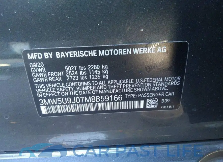 3MW5U9J07M8B59166# 9