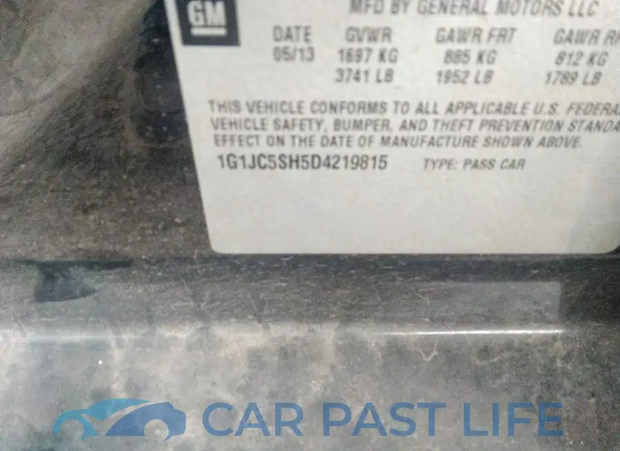 1G1JC5SH5D4219815# 9