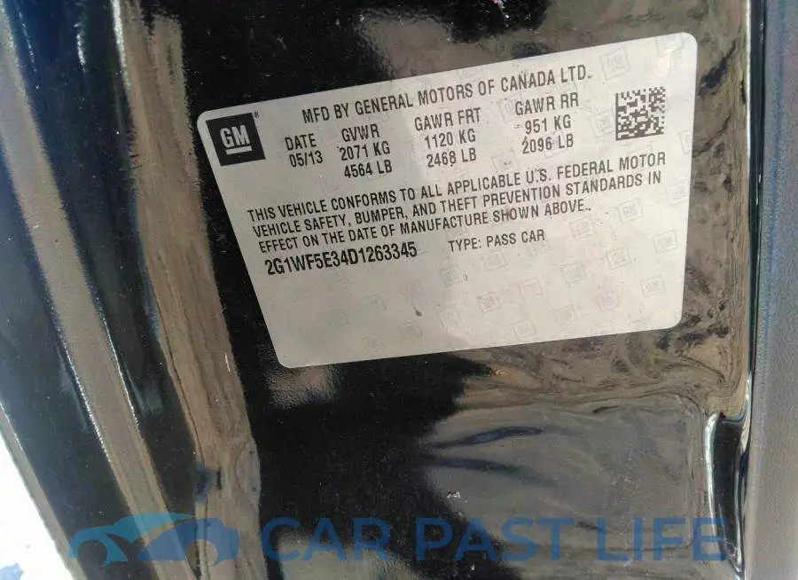 2G1WF5E34D1263345# 9