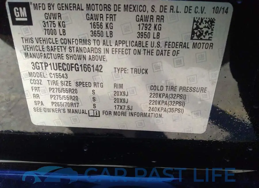 3GTP1UEC0FG166142# 9