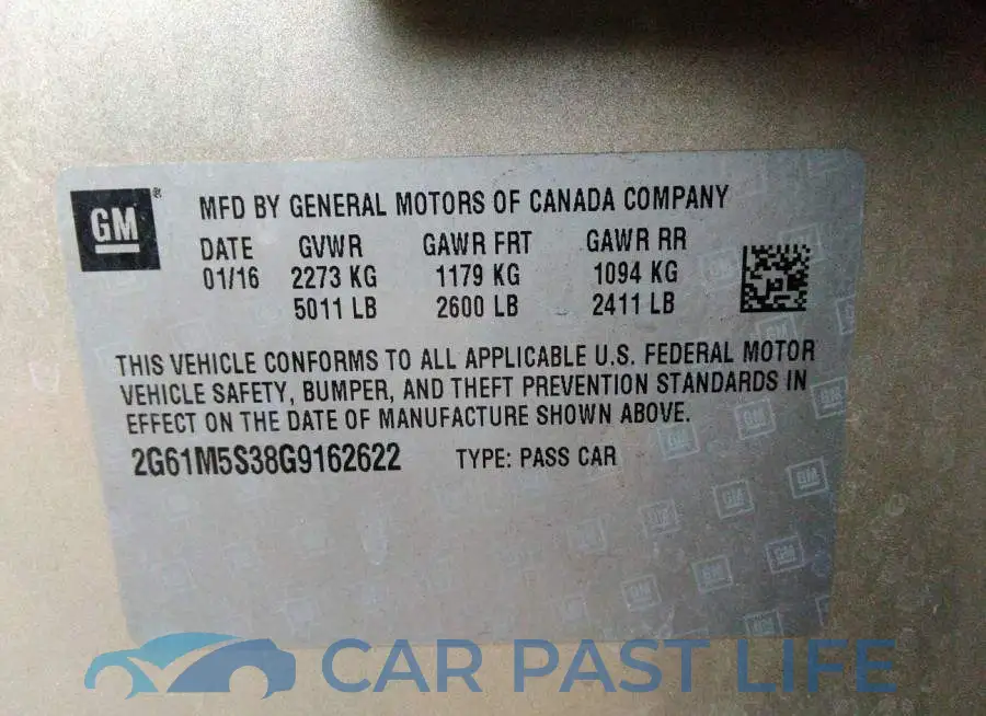 2G61M5S38G9162622# 9